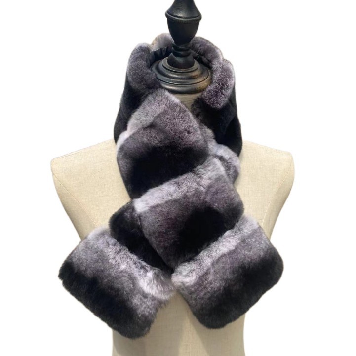 Rex rabbit fur scarf